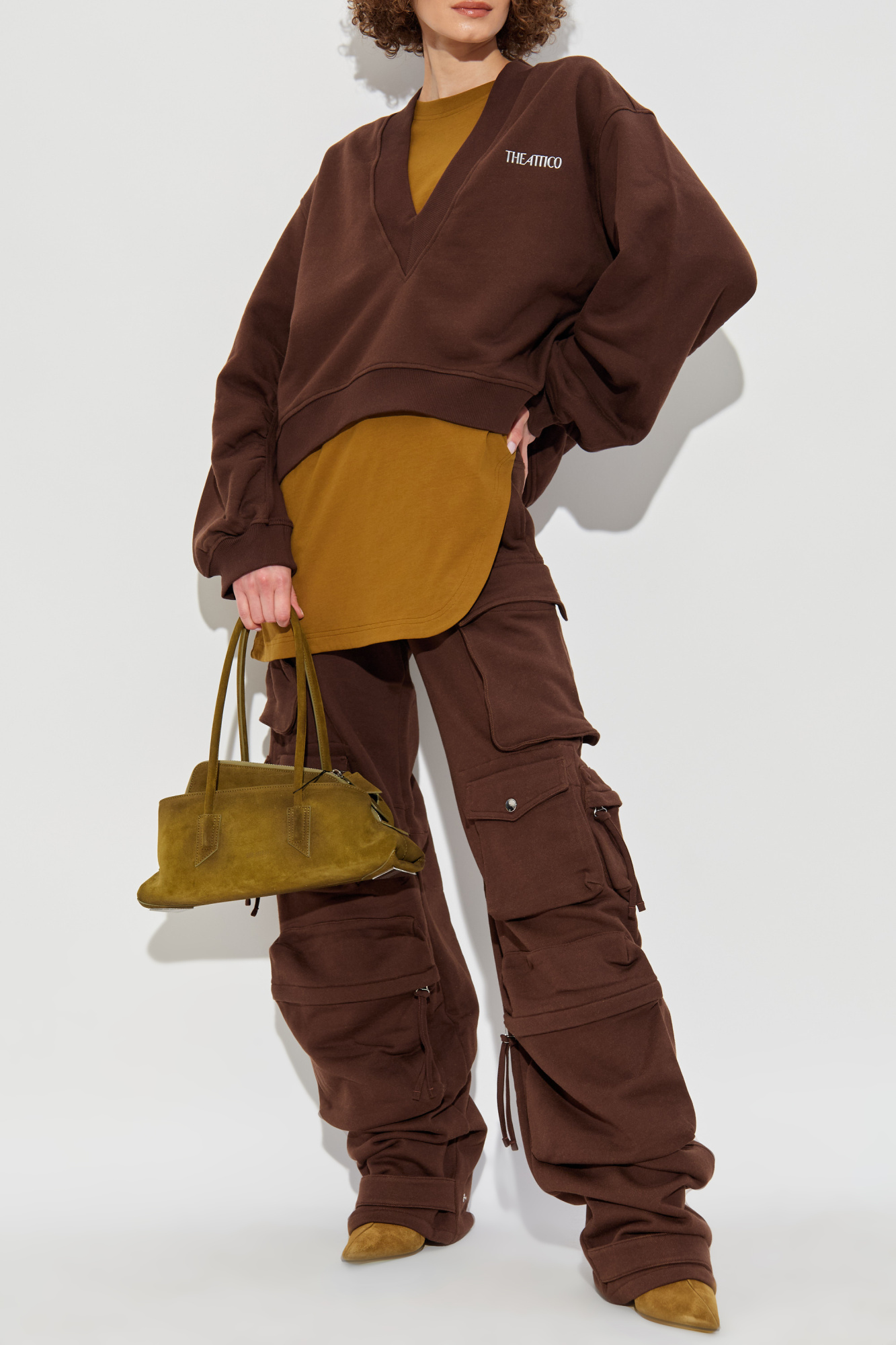 Brown Sweatshirt with logo The Attico - Vitkac AS